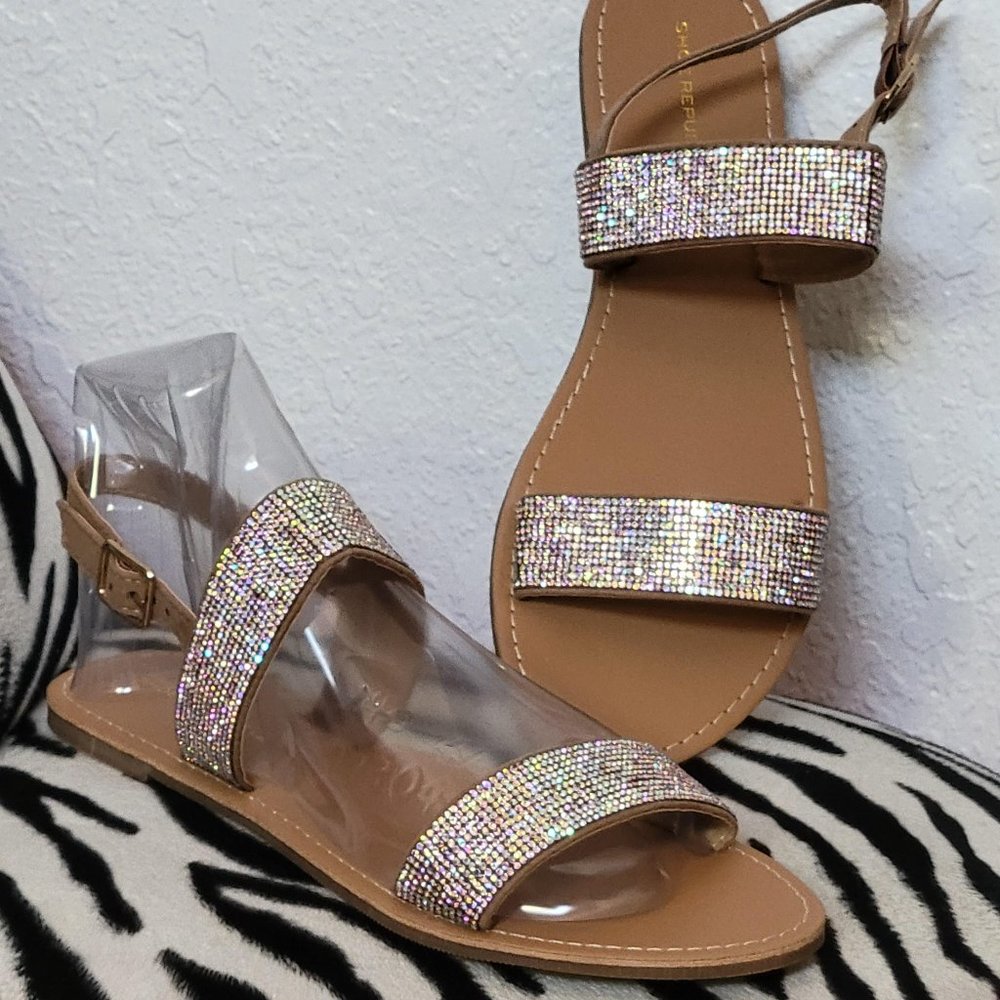SHOE REPUBLIC LA RAW TAUPE SIZE: 8.5 / 9 /10 SANDALS
